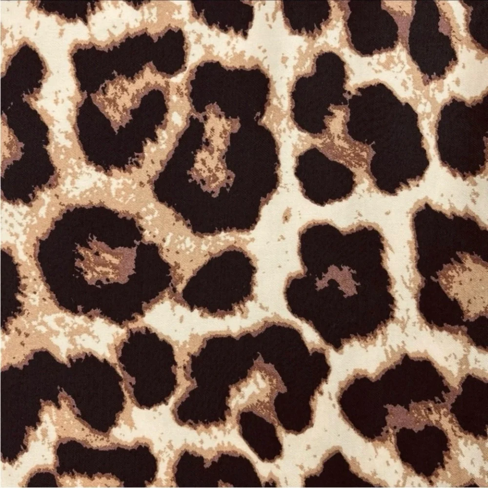 NWT H&M Ecovero Cheetah Print Caftan Dress Beach Resort Cruise Retro Mob Wife - Picture 9 of 13